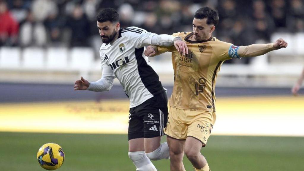 Ramón durante el Burgos vs. Málaga CF