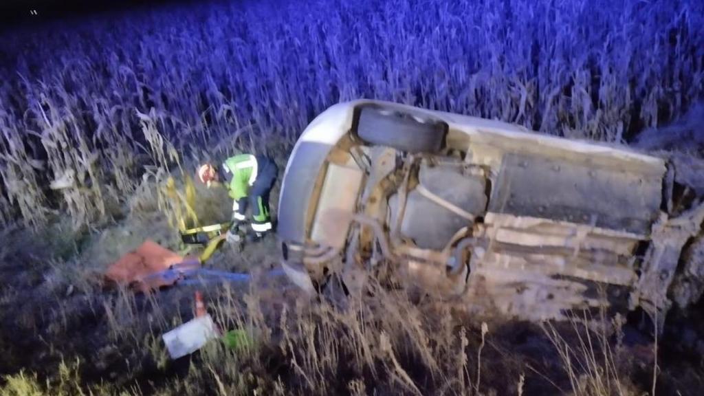 Imagen del accidente en Vecilla de la Polvorosa