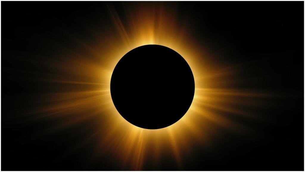 Imagen de archivo de un eclipse solar total.