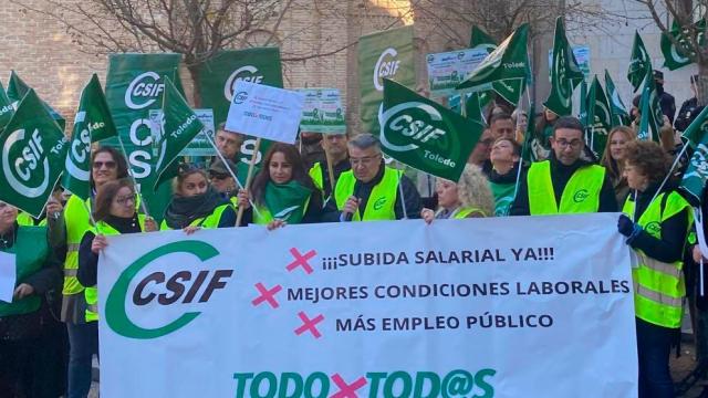 Concentración de CSIF en Ciuadad Real.