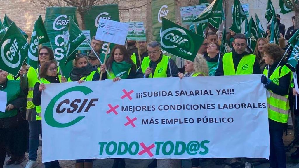 Concentración de CSIF en Ciuadad Real.