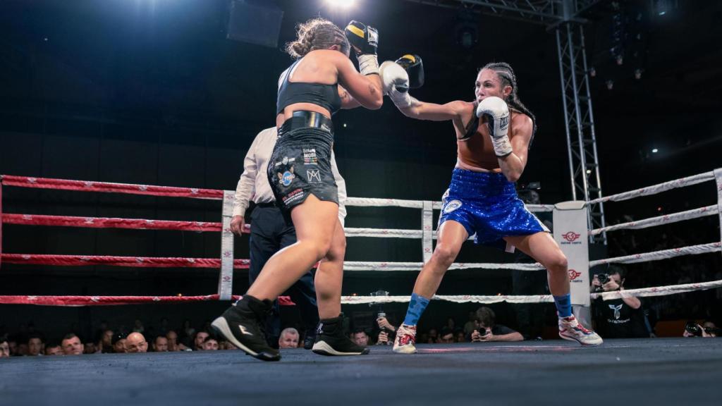 Almudena Álvarez durante un combate.