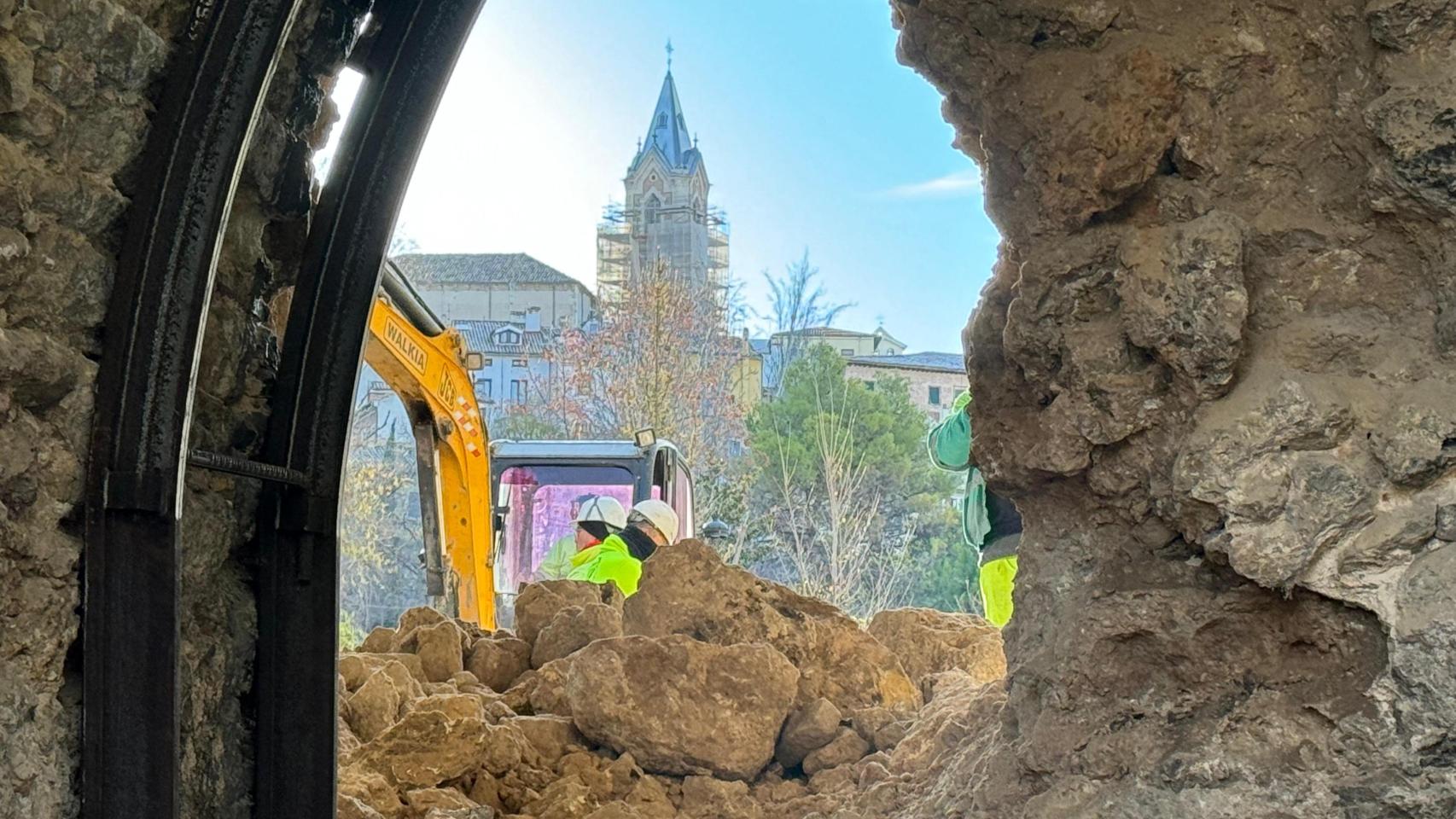 Imagen de la excavación. Foto: Ayuntamiento de Cuenca