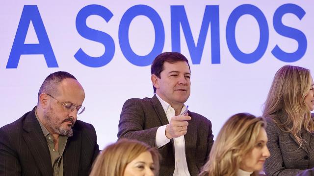 El presidente de la Junta y del PPCyL, Alfonso Fernández Mañueco, en la reunión del Comité Ejecutivo Nacional del PP, este lunes