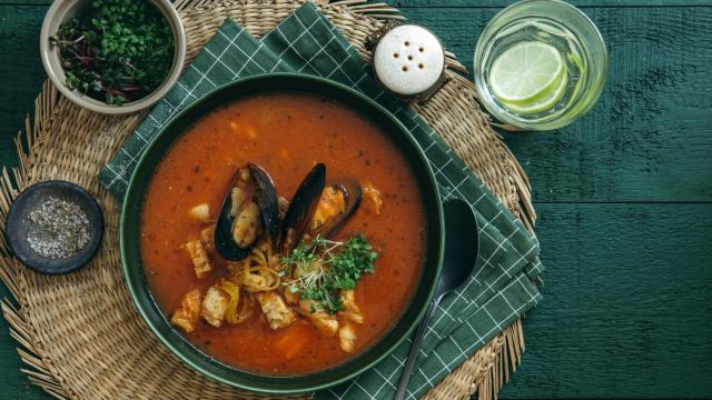 Una crema de mariscos