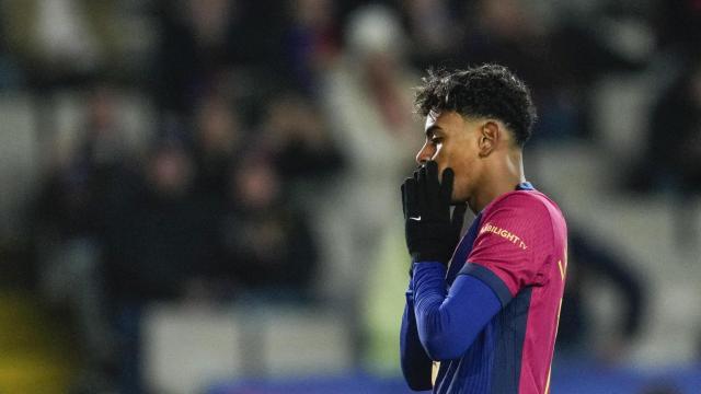 Lamine Yamal, durante el partido del FC Barcelona contra el Leganés