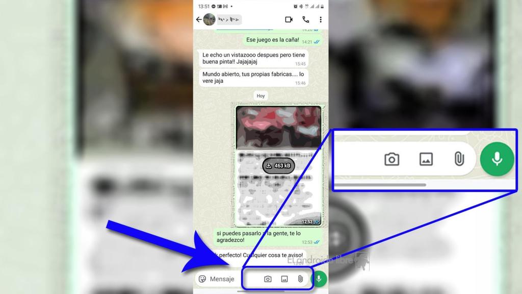 Los tres botones nuevos de WhatsApp