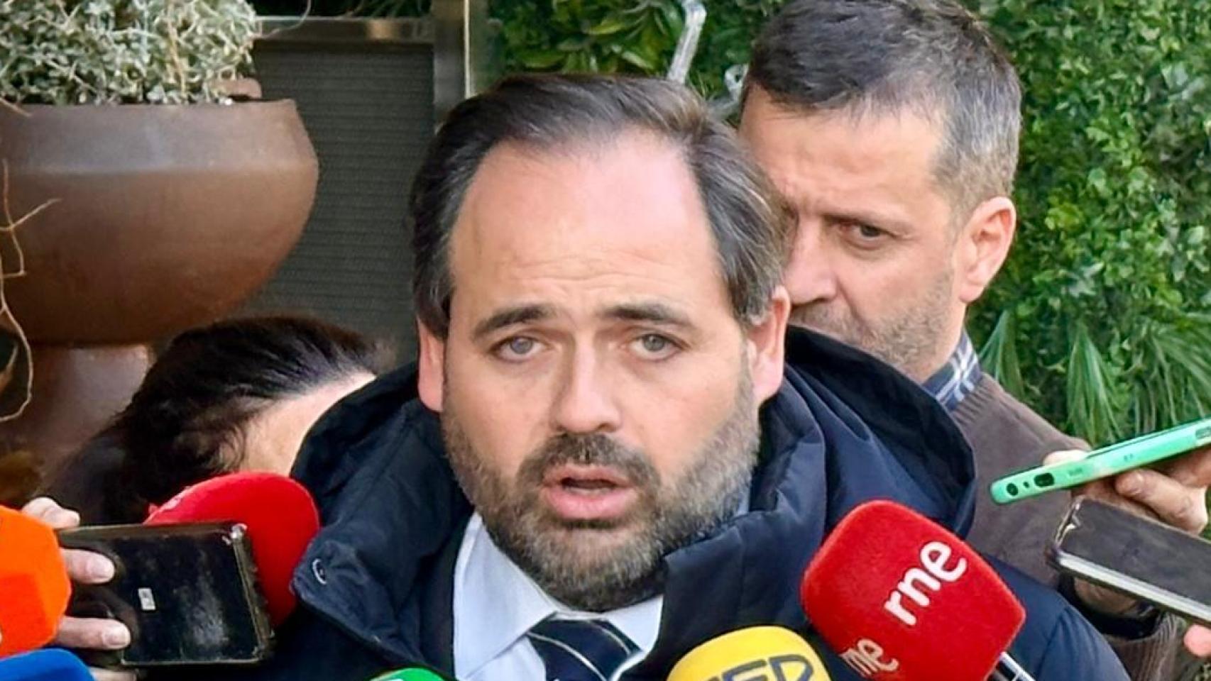 Paco Núñez a su llegada al Comité Ejecutivo Nacional del Partido Popular en Madrid. Foto: PP CLM.