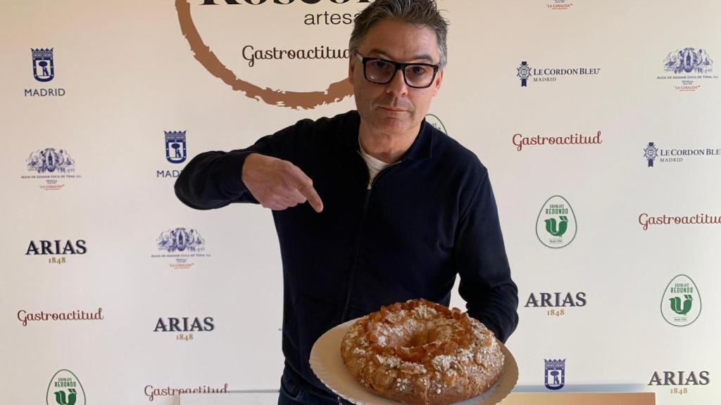 Oriol Balaguer de La Duquesita, ganador del concurso Mejor Roscón de Madrid 2024.