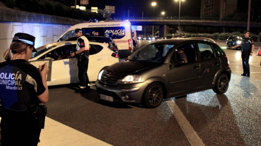 Un control de alcoholemia de la Policía Municipal.