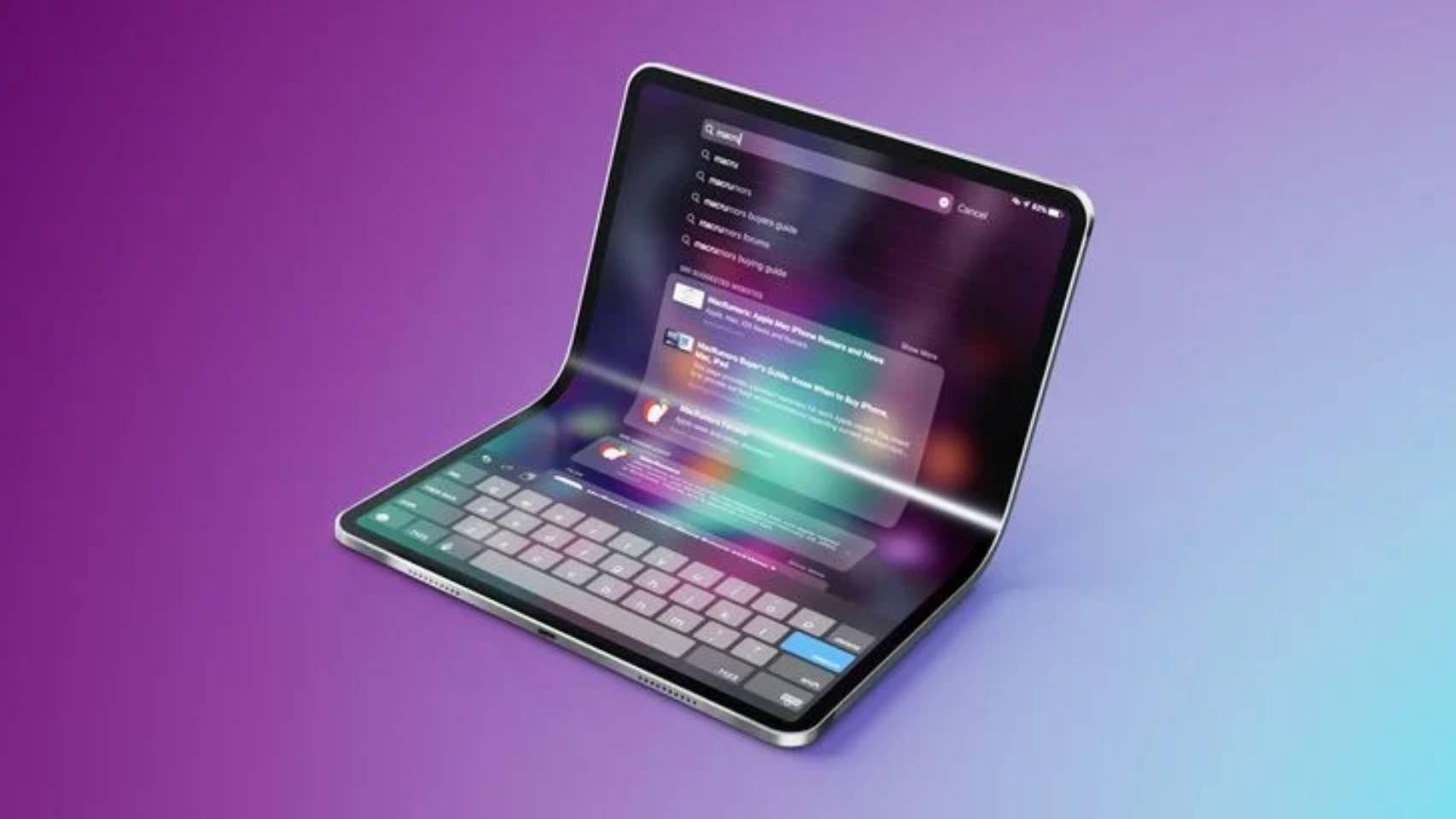 Concepto de un iPad plegable.