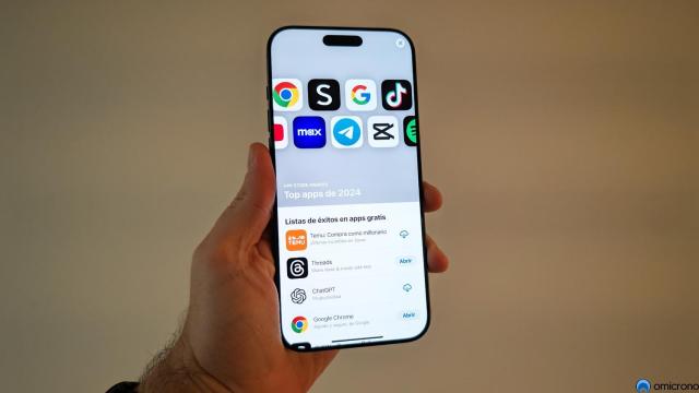 Lista de apps más descargada en un iPhone 16 Pro Max.