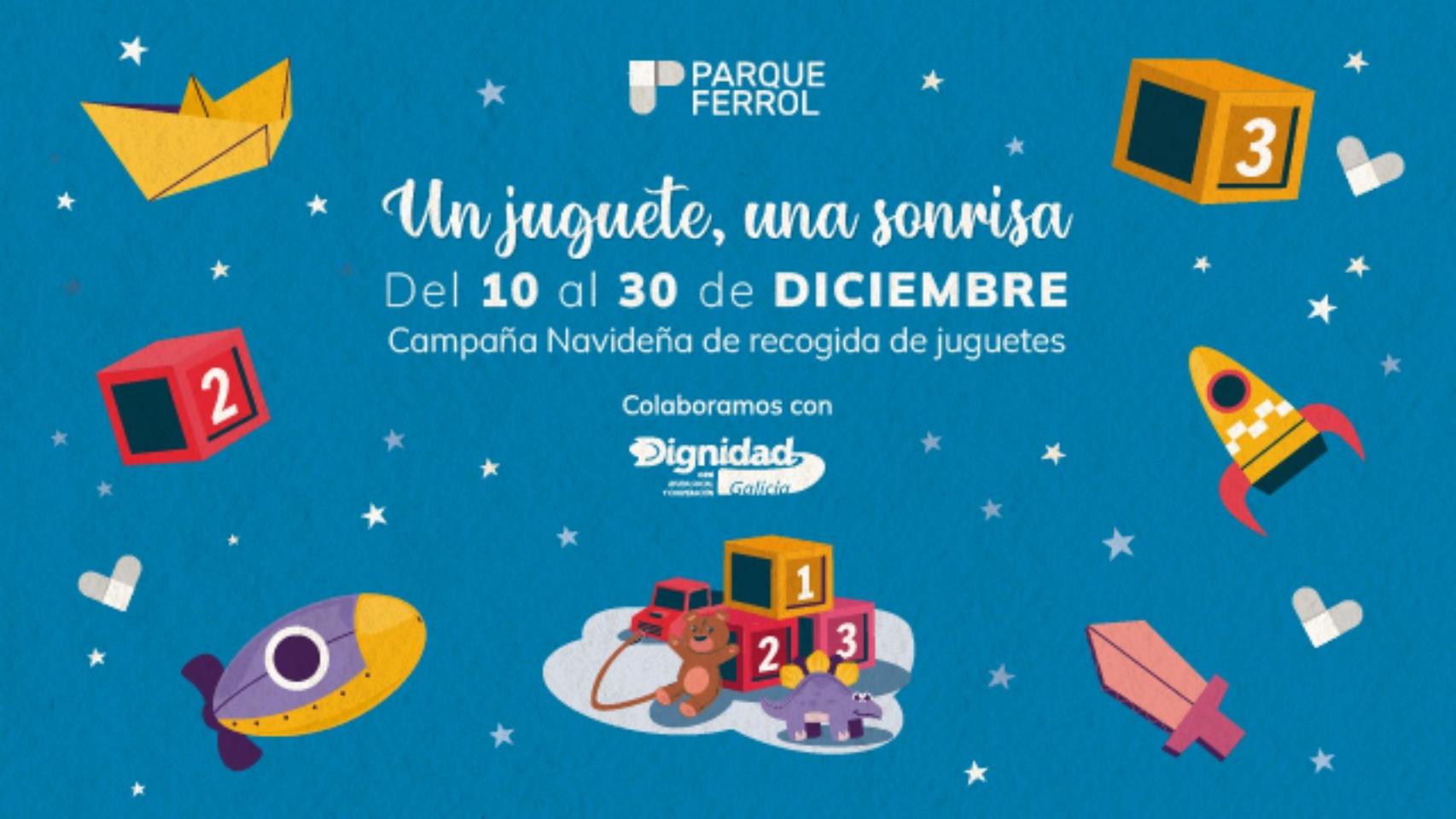 Parque Ferrol lanza la campaña 'Un Juguete, una Sonrisa' para alegrar las fiestas a los niños