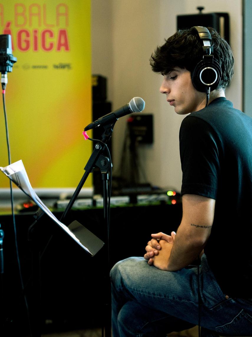 Carlos Peguer, durante la grabación de 'La bala mágica'.