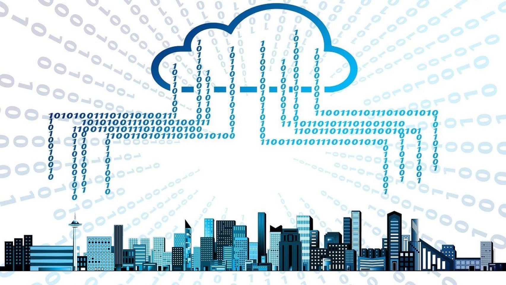 Recreación de la tecnología del 'cloud computing'.