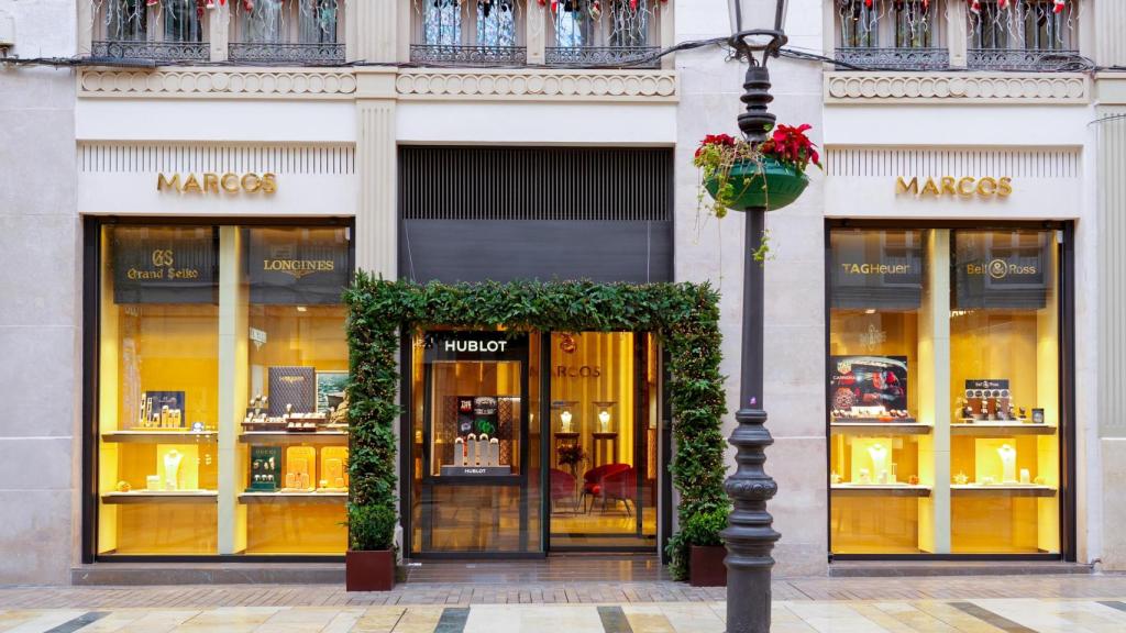 Exterior de la nueva tienda de Joyería Marcos en la calle Larios de Málaga.