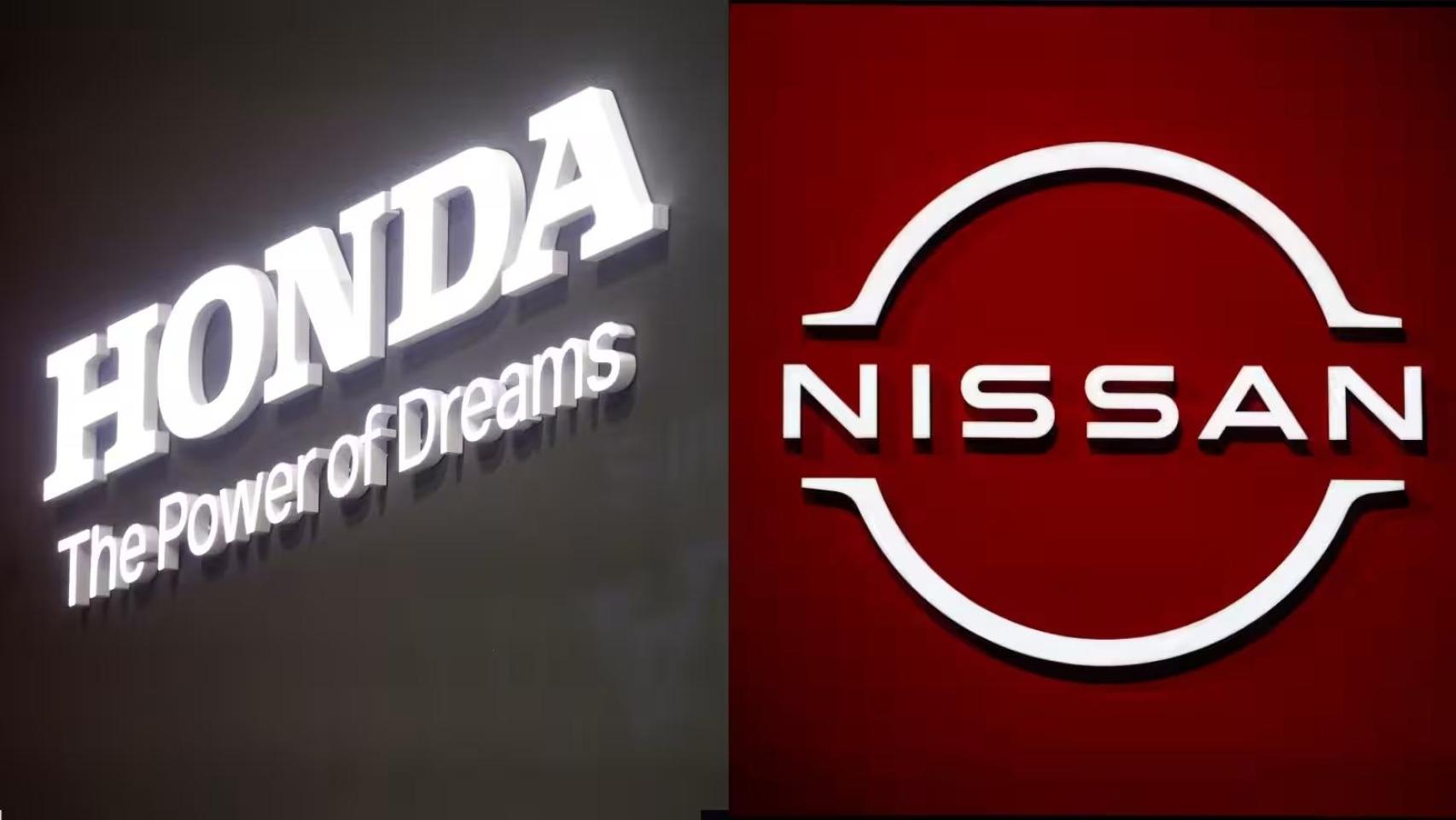 Imagen de los logotipos de Honda y Nissan.