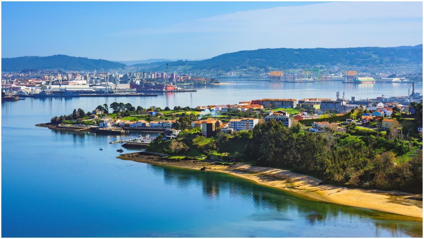 Vista panorámica del estuario Ferrol