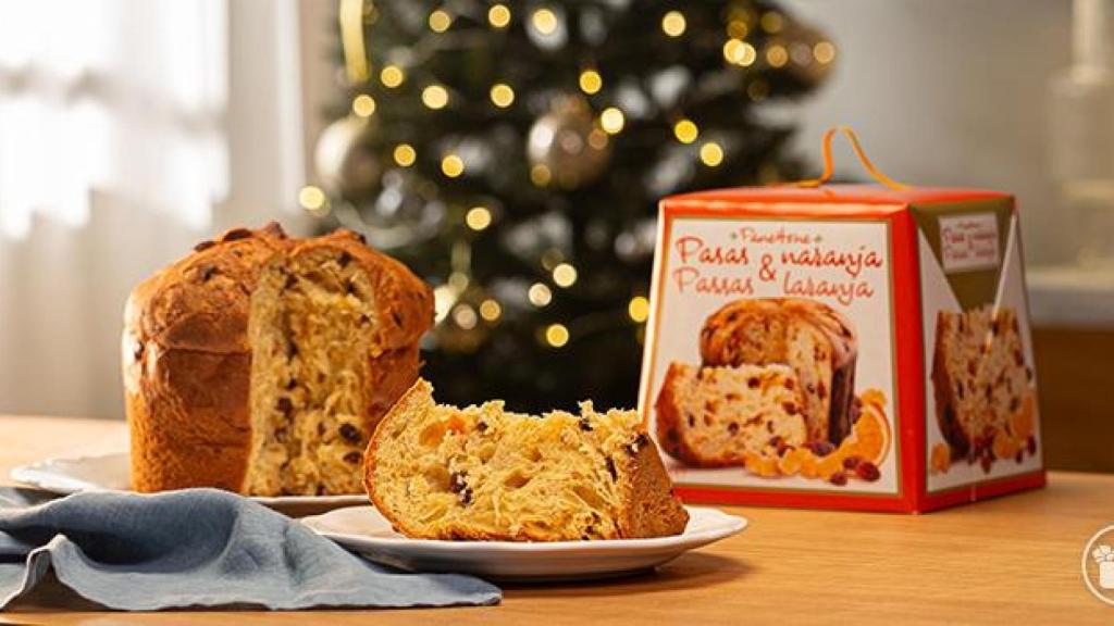 El clásico Panettone con pasas y naranja de Mercadona.