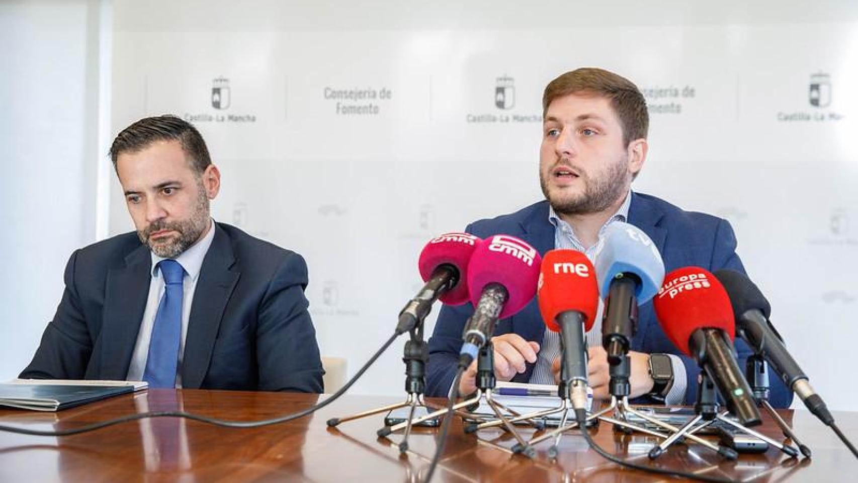 Nacho Hernando, consejero de Fomento, este miércoles en rueda de prensa.