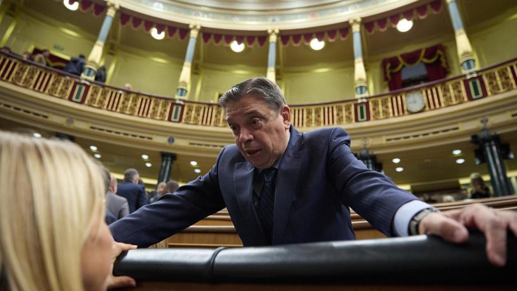 El ministro de Agricultura, Pesca y Alimentación, Luis Planas, durante una sesión de control al Gobierno, en el Congreso de los Diputados