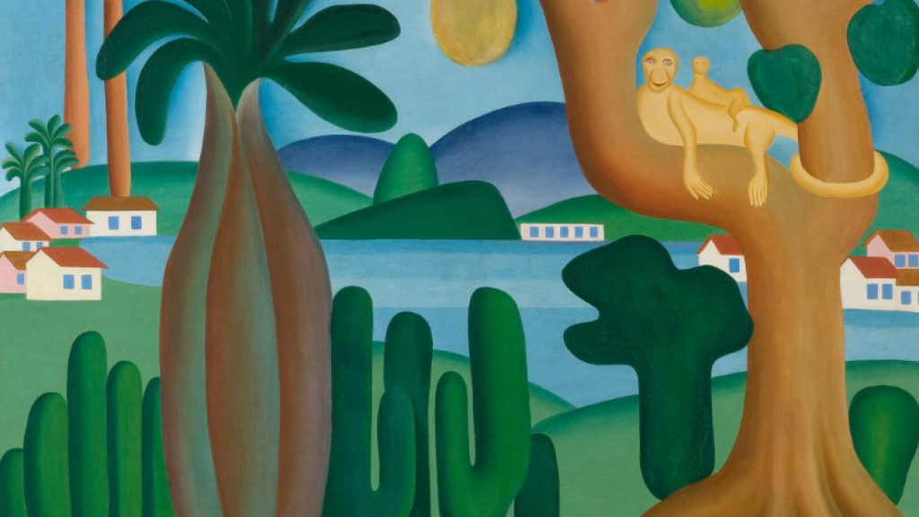 Tarsila do Amaral: Tarjeta postal (Cartão postal), 1929. Foto: Tarsila do Amaral Licenciamento e Empreendimentos S.A./ Jaime Acioli (cedida por el Museo Guggenheim)