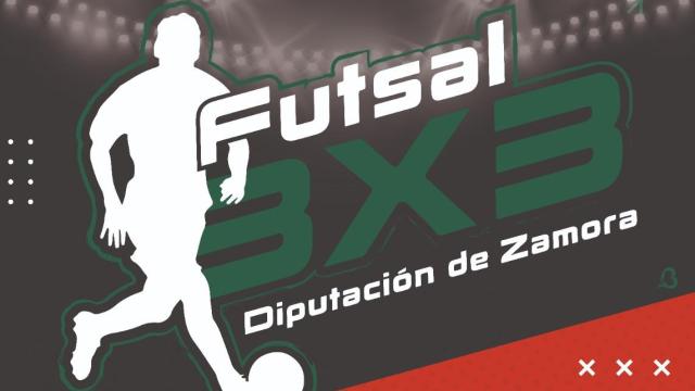 Cartel del torneo Futsal 3x3 de la Diputación de Zamora