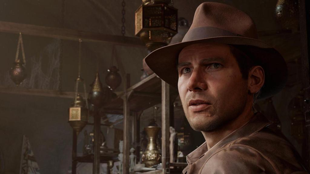 El rostro de un joven Harrison Ford, recreado al milímetro en el videojuego 'Indiana Jones and the Great Circle'