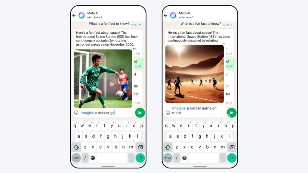 La generación de imágenes con IA de WhatsApp