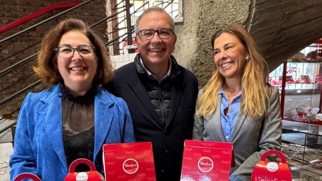 María de los Ángeles Junquera, Juan Manuel Albelda y Patricia Junquera, responsables de San Telesforo