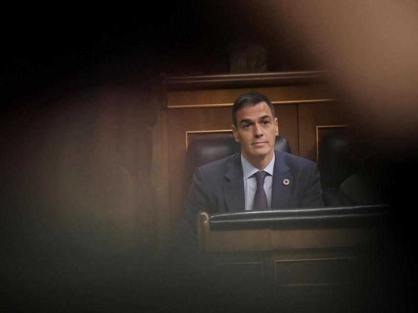 El presidente del Gobierno, Pedro Sánchez, durante una sesión de control al Gobierno en el Congreso.