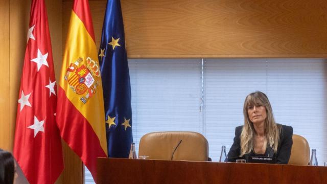 La mujer del presidente del Gobierno, Begoña Gómez, durante la Comisión de Investigación en la Asamblea de Madrid.