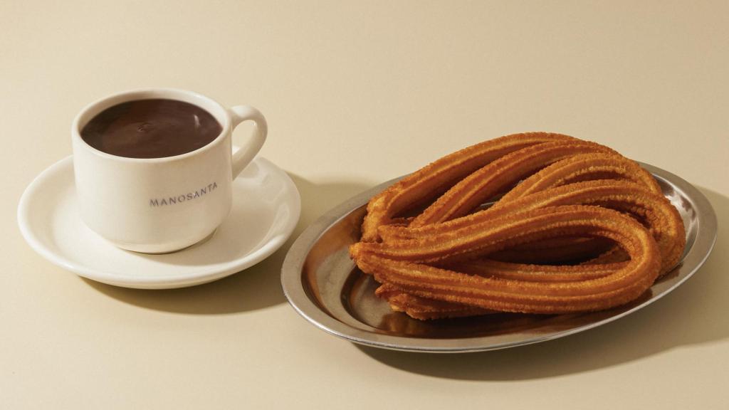 Churros con chocolate de Manosanta.