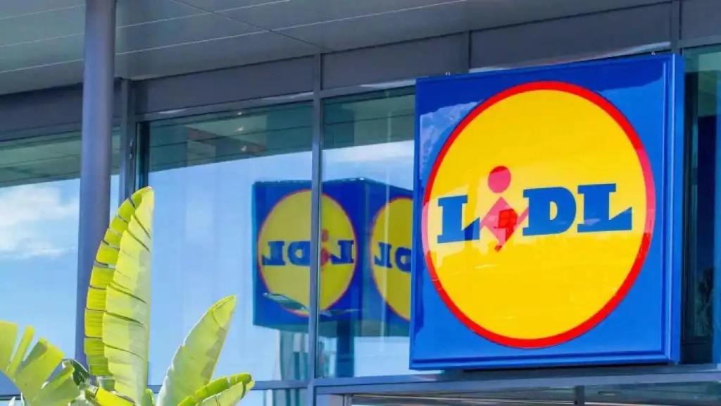 Un cartel de Lidl.