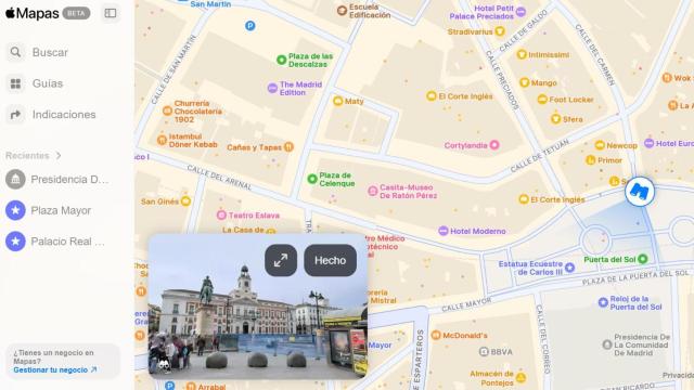 Apple Maps en la versión beta de la web con Look Around