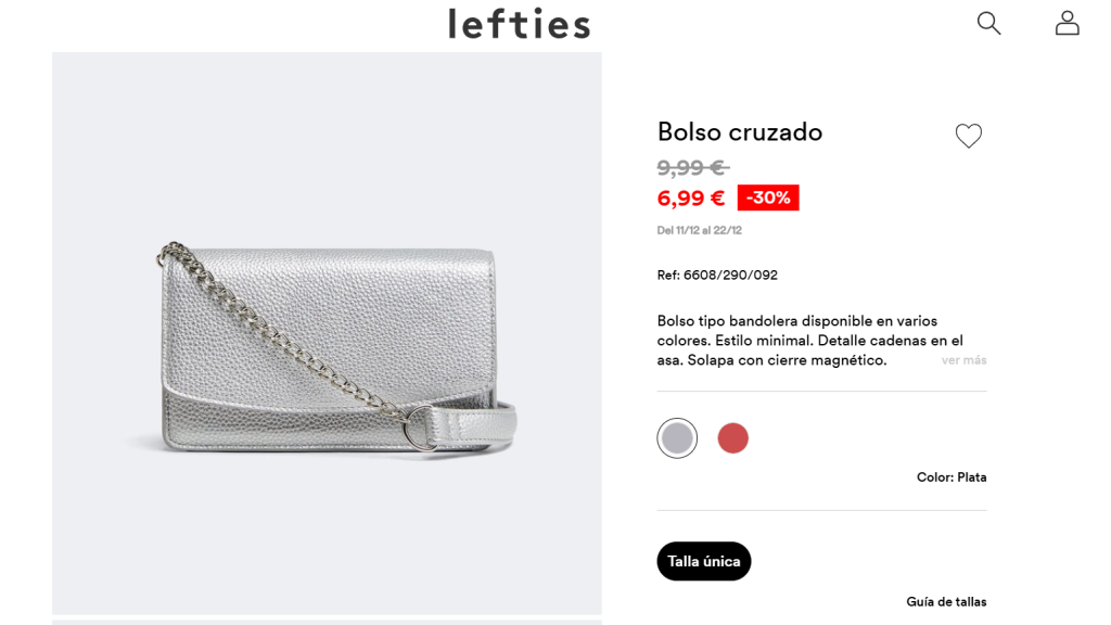 Bolso cruzado.