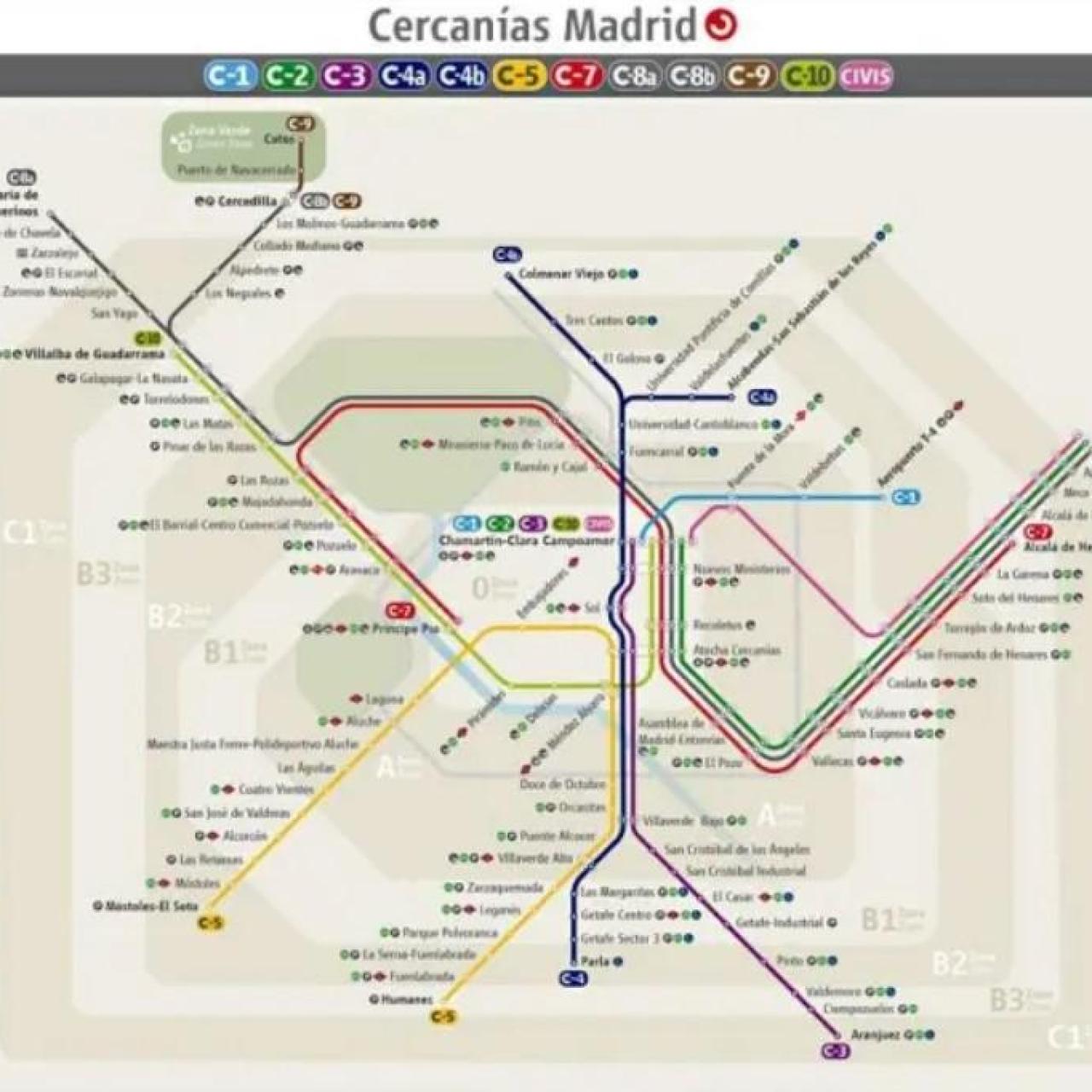 Nuevo plano de Cercanías.