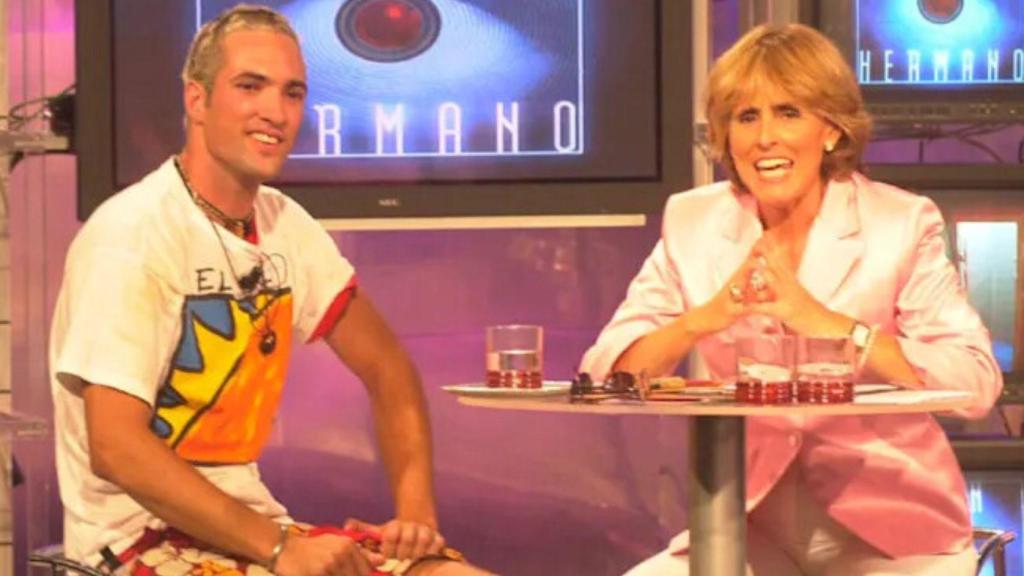 Ismael Beiro junto a Mercedes Milá, en una gala de 'Gran Hermano'