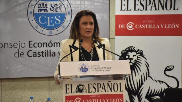 La directora general de Economía Social y Autónomos de la Junta, Emma Fernández Rodríguez, en el foro organizado por EL ESPAÑOL - Noticias de Castilla y León