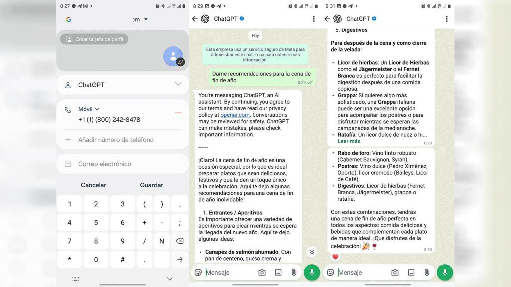 ChatGPT en WhatsApp