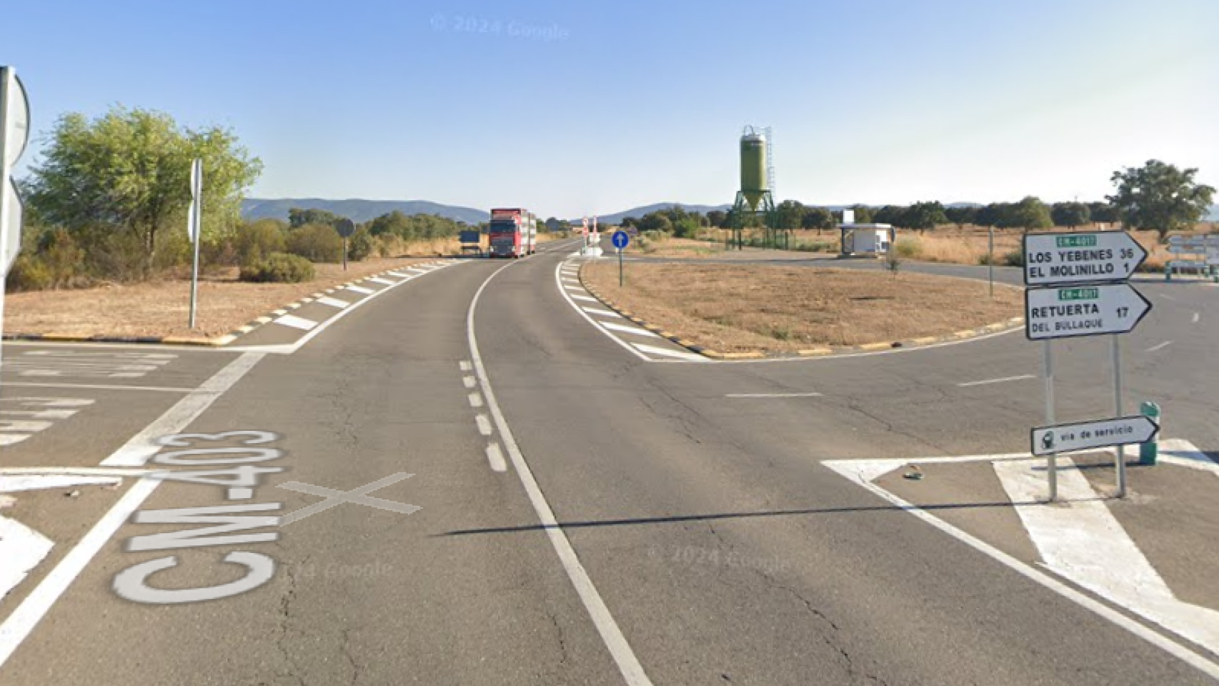 El cruce de carreteras en el que ha ocurrido el accidente (Google Maps).