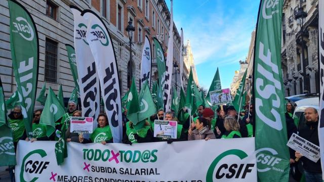 Manifestación de funcionarios en Madrid.