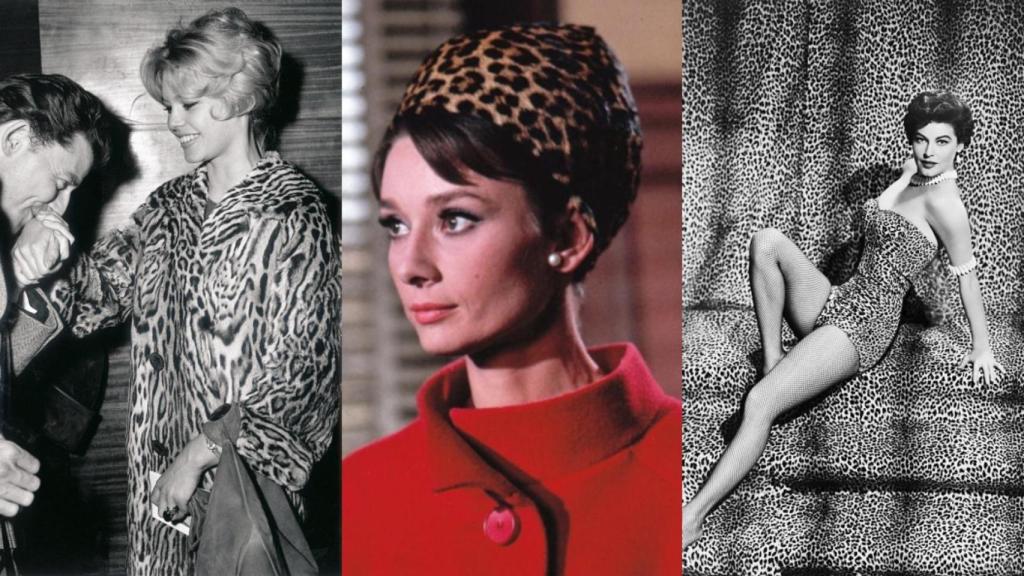 Brigitte Bardot, Audrey Hepburn y Ava Gardner, vestidas de leopardo.