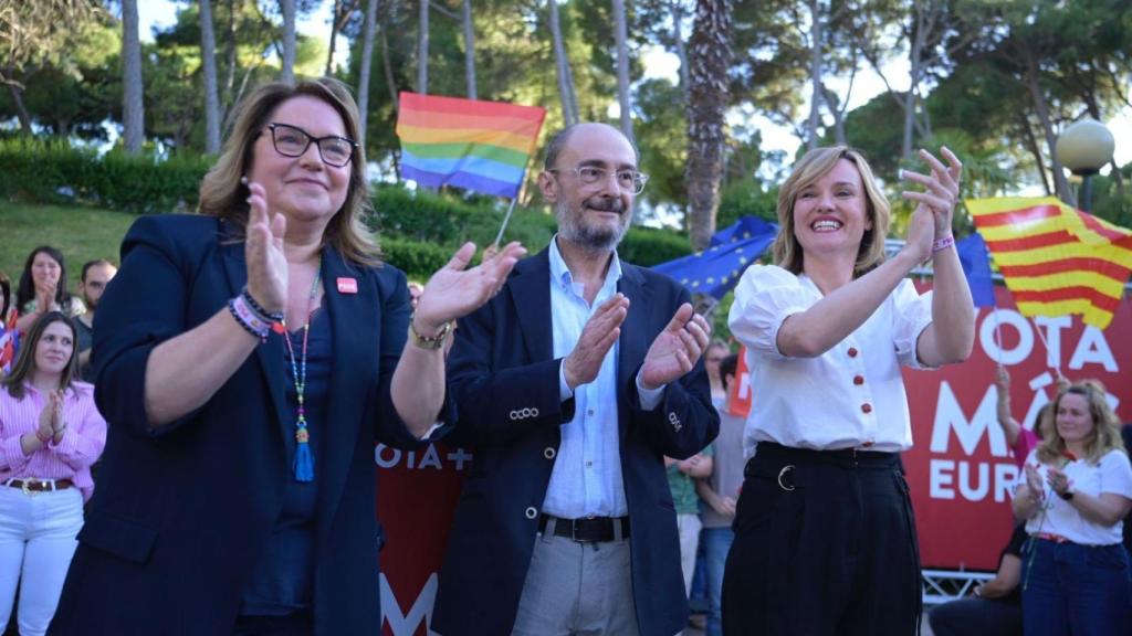 Pilar Alegría, junto a Javier Lambán, en una imagen de archivo.