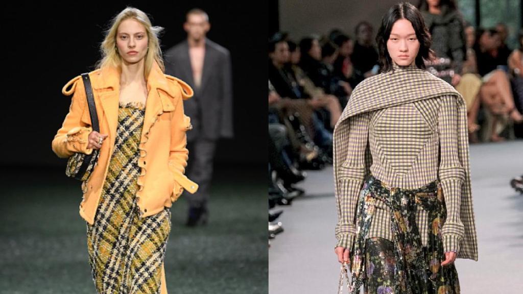 Siluetas de los desfiles otoño-invierno 2024-2025 de Dior, Burberry y Rabanne.