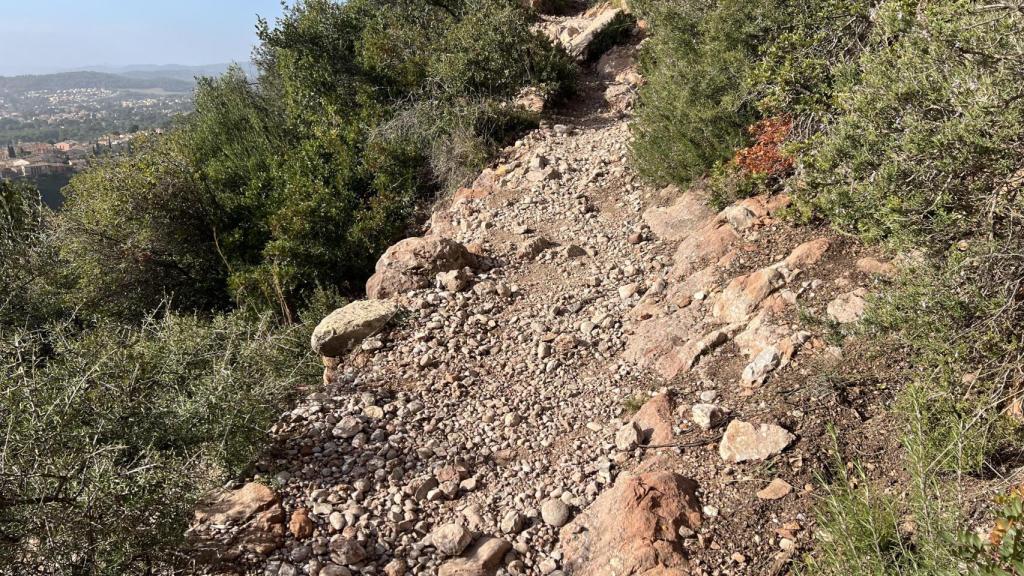 Ubicación exacta del sendero que parte desde las cuevas del Salnitre en Collbató hasta el monasterio de Montserrat en el que se produjo el incidente.