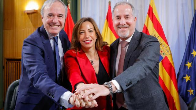 Azcón, Mas y Chueca firmaron hace un año la constitución de la sociedad La Nueva Romareda