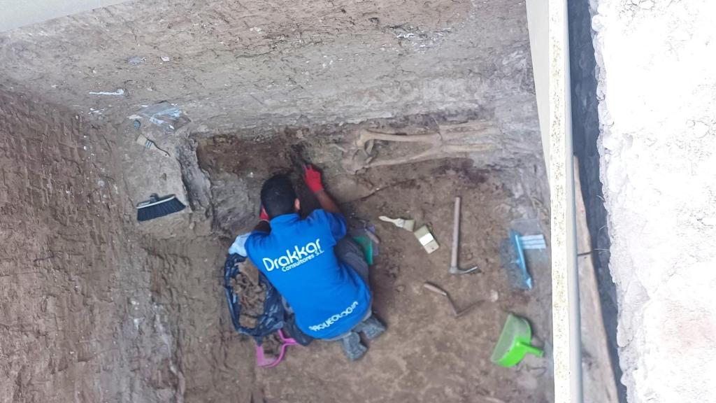 El interior de la fosa 8 del cementerio de Alicante.