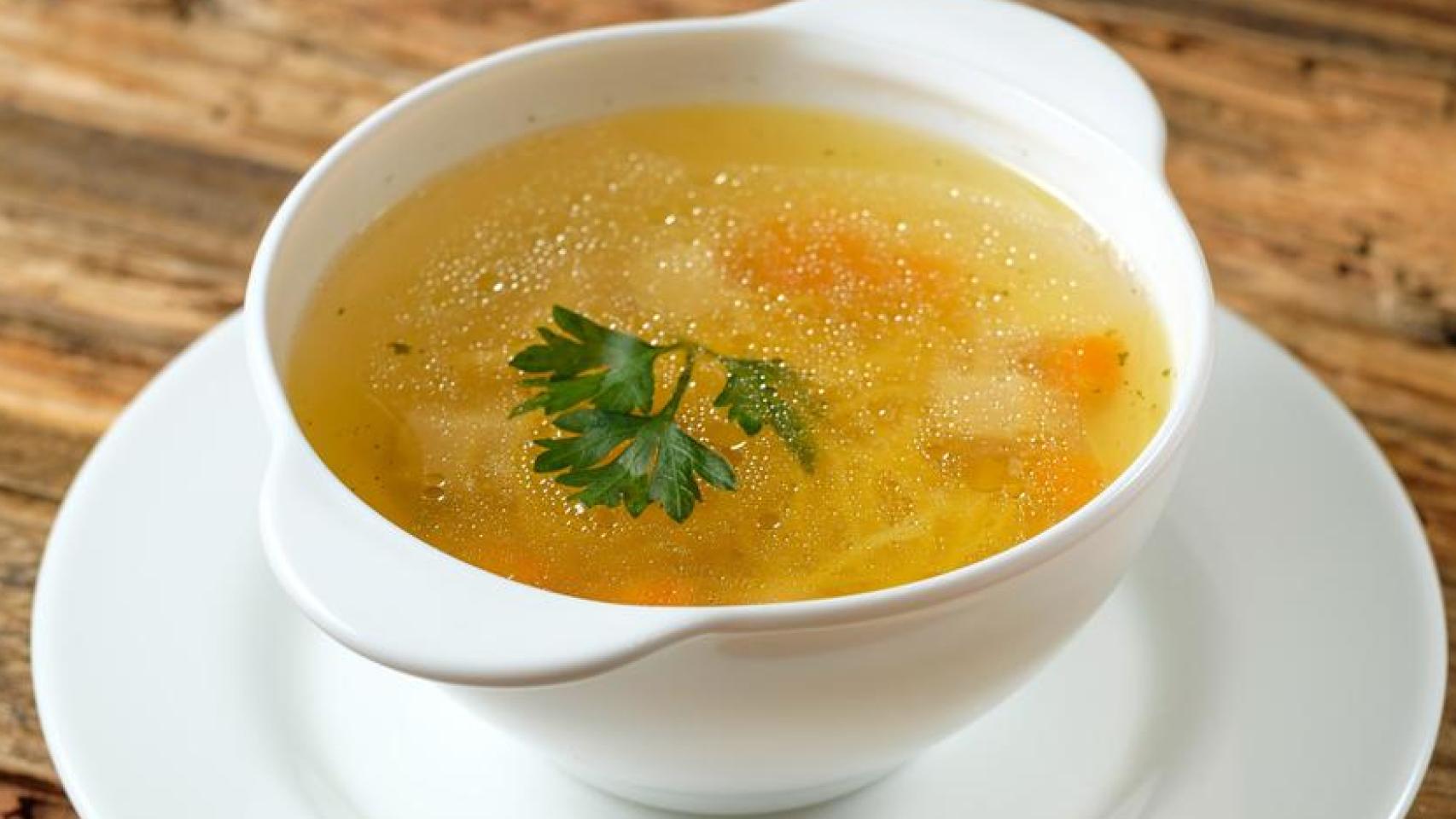 Caldo de sopa.