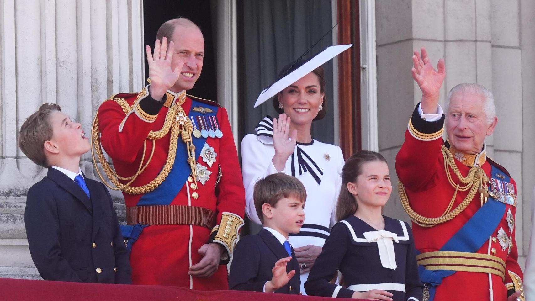 La Familia Real británica en el Trooping The Colour.